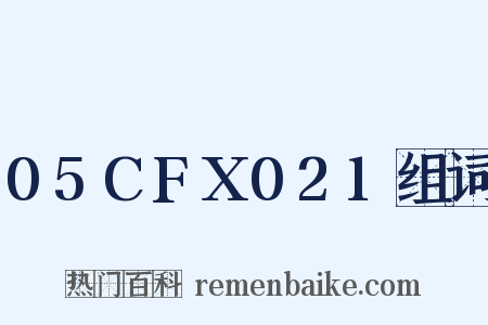 05CFX021组词是什么意思的图片